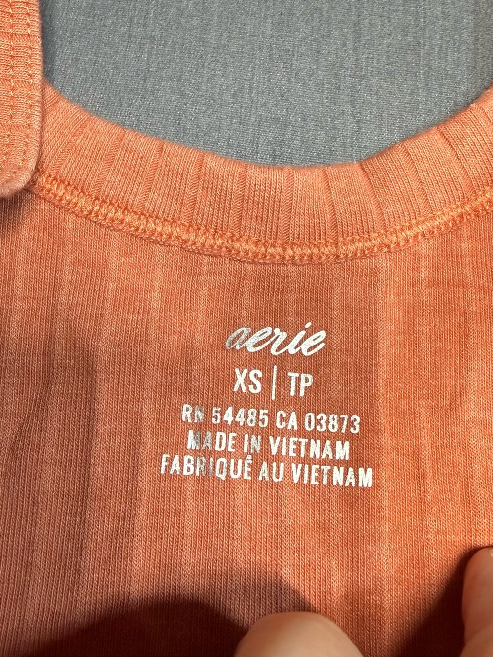 aerie Ribbed Tank in Coral Peach - Picture 2 of 6